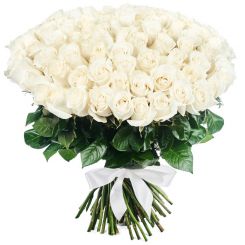 Букет из 101 белой роза Лаура